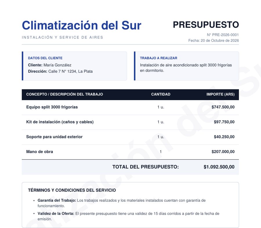 Sale un PDF profesional con tu nombre